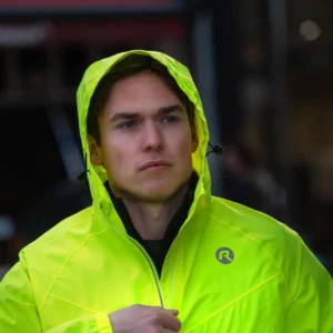 Rogelli COMMUTER CORE - przeciwdeszczowa kurtka rowerowa żółta - obrazek 5