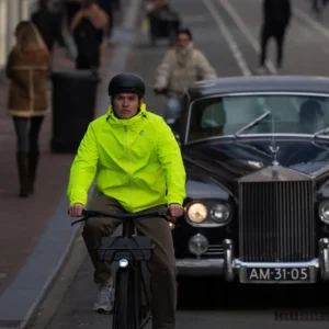 Rogelli COMMUTER CORE - przeciwdeszczowa kurtka rowerowa żółta - obrazek 6