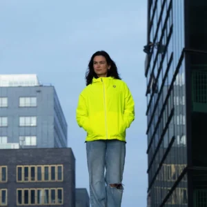 Rogelli COMMUTER CORE - przeciwdeszczowa kurtka rowerowa żółta - obrazek 7