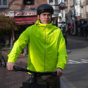 Rogelli COMMUTER CORE - przeciwdeszczowa kurtka rowerowa żółta - obrazek 8