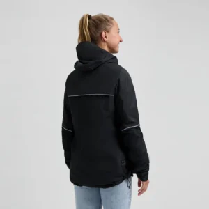 Rogelli COMMUTER ESSENTIAL - przeciwdeszczowa kurtka rowerowa czarna - obrazek 4