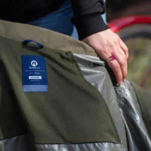Rogelli COMMUTER ESSENTIAL - przeciwdeszczowa kurtka rowerowa khaki - obrazek 13