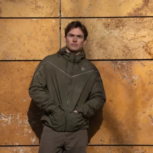 Rogelli COMMUTER ESSENTIAL - przeciwdeszczowa kurtka rowerowa khaki - obrazek 7