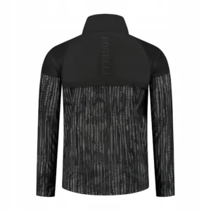 Rogelli ESSENTIAL HI VIS - męska kurtka do biegania DWR czarna - obrazek 2