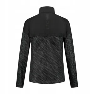 Rogelli ESSENTIAL HI VIS - damska kurtka do biegania czarna - obrazek 2