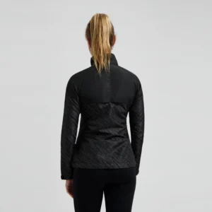 Rogelli ESSENTIAL HI VIS - damska kurtka do biegania czarna - obrazek 5