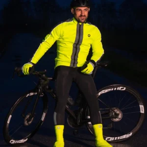 Rogelli ESSENTIAL HI VIS - ocieplane męskie zimowe rękawice rowerowe żółte - obrazek 4