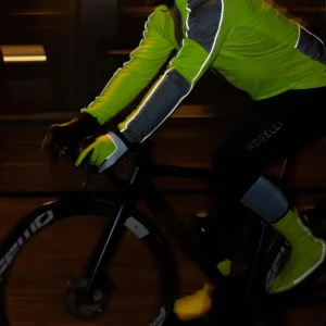 Rogelli ESSENTIAL HI VIS - ocieplane męskie zimowe rękawice rowerowe żółte - obrazek 6