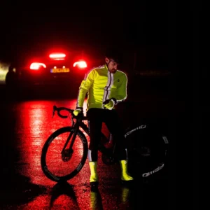 Rogelli ESSENTIAL HI VIS - męska zimowa kurtka rowerowa żółta - obrazek 11