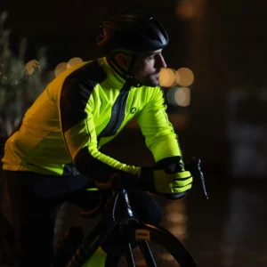 Rogelli ESSENTIAL HI VIS - męska zimowa kurtka rowerowa żółta - obrazek 7