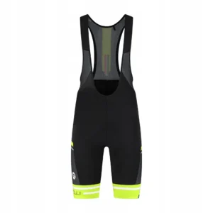 Rogelli GARA MOSTRO II - męskie spodenki rowerowe z szelkami i wkładką czarno-żółte - obrazek 1