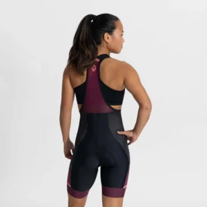 Rogelli IMPRESS II - damskie spodenki rowerowe czarno-bordowe - obrazek 5