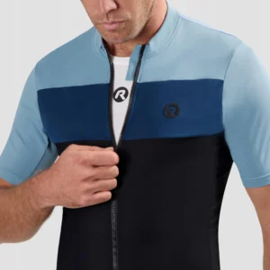Rogelli CORE BLOCK - męska koszulka rowerowa niebieska - obrazek 6