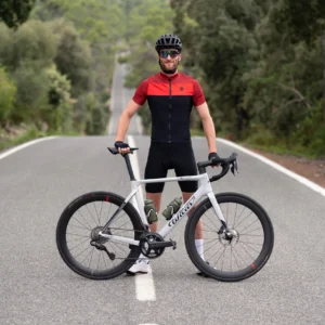 Rogelli CORE BLOCK - męska koszulka rowerowa czerwona - obrazek 12