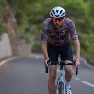 Rogelli ESSENTIAL GRAPHIC II - męska koszulka rowerowa bordowa - obrazek 13