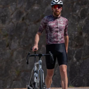 Rogelli ESSENTIAL GRAPHIC II - męska koszulka rowerowa bordowa - obrazek 14