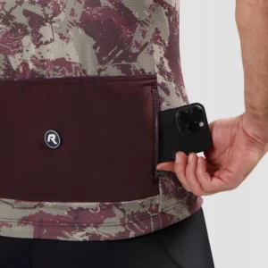 Rogelli ESSENTIAL GRAPHIC II - męska koszulka rowerowa bordowa - obrazek 9