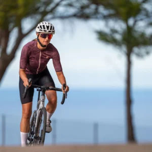 Rogelli ESSENTIAL GRAPHIC II - damska koszulka rowerowa bordowa - obrazek 13