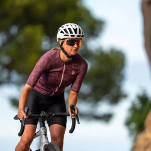 Rogelli ESSENTIAL GRAPHIC II - damska koszulka rowerowa bordowa - obrazek 14