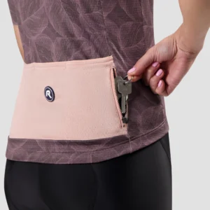 Rogelli ESSENTIAL GRAPHIC II - damska koszulka rowerowa bordowa - obrazek 8