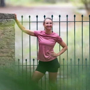 Rogelli DISTANCE - damska koszulka do biegania bordowa - obrazek 11