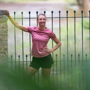 Rogelli DISTANCE - damska koszulka do biegania bordowa - obrazek 12