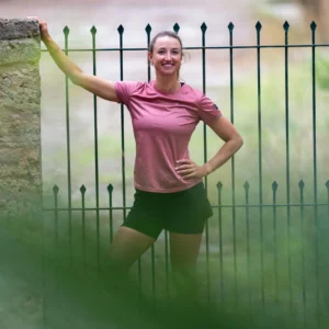 Rogelli DISTANCE - damska koszulka do biegania bordowa - obrazek 13