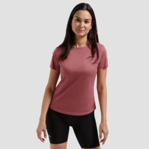 Rogelli DISTANCE - damska koszulka do biegania bordowa - obrazek 4