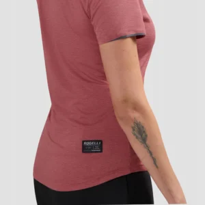 Rogelli DISTANCE - damska koszulka do biegania bordowa - obrazek 8