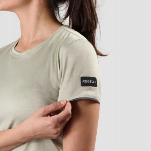 Rogelli DISTANCE - damska koszulka do biegania beżowa - obrazek 7