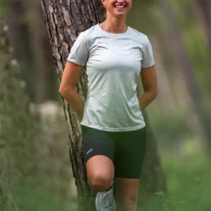 Rogelli DISTANCE - damska koszulka do biegania zielona - obrazek 14