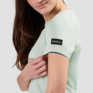 Rogelli DISTANCE - damska koszulka do biegania zielona - obrazek 7