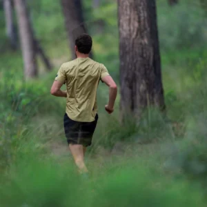 Rogelli DISTANCE - męska koszulka do biegania zielona - obrazek 15