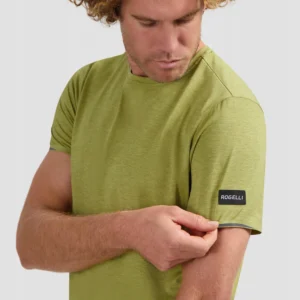 Rogelli DISTANCE - męska koszulka do biegania zielona - obrazek 6