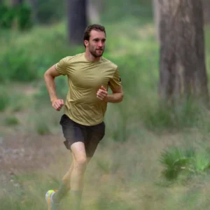 Rogelli DISTANCE - męska koszulka do biegania zielona - obrazek 9