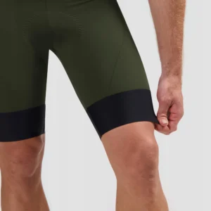 Rogelli SIGNATURE - męskie spodenki rowerowe z szelkami i wkładką khaki - obrazek 6