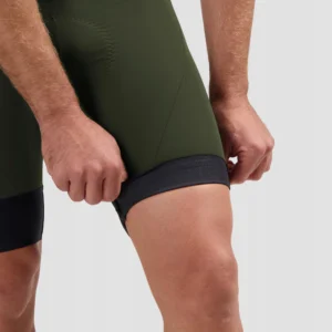 Rogelli SIGNATURE - męskie spodenki rowerowe z szelkami i wkładką khaki - obrazek 7