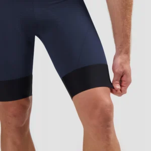 Rogelli SIGNATURE - męskie spodenki rowerowe z szelkami i wkładką granatowe - obrazek 7