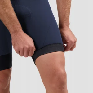 Rogelli SIGNATURE - męskie spodenki rowerowe z szelkami i wkładką granatowe - obrazek 8