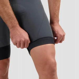 Rogelli SIGNATURE - męskie spodenki rowerowe z szelkami i wkładką szare - obrazek 7