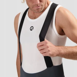 Rogelli SIGNATURE - męskie spodenki rowerowe z szelkami i wkładką szare - obrazek 9