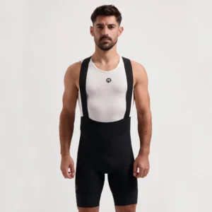 Rogelli SIGNATURE - męskie spodenki rowerowe z szelkami i wkładką czarne - obrazek 1