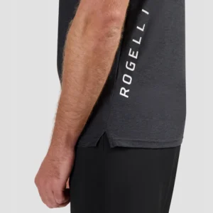 Rogelli ESSENTIAL - męska koszulka do biegania grafitowa - obrazek 7