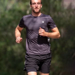 Rogelli ESSENTIAL - męska koszulka do biegania grafitowa - obrazek 10