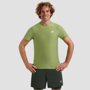 Rogelli ESSENTIAL - męska koszulka do biegania zielona - obrazek 4