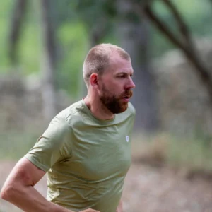 Rogelli ESSENTIAL - męska koszulka do biegania zielona - obrazek 6