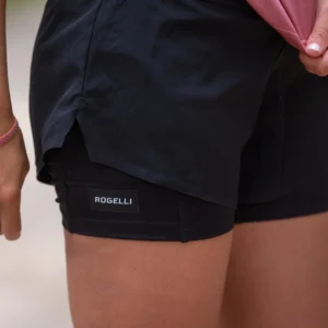 Rogelli DISTANCE - damskie spodenki do biegania 2w1 szare - obrazek 13