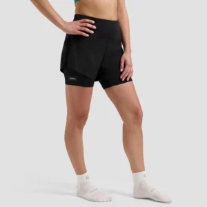 Rogelli DISTANCE - damskie spodenki do biegania 2w1 szare - obrazek 4