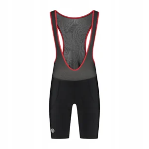 Rogelli CORE COLORED - męskie spodenki rowerowe z wkładką czarno-czerwone - obrazek 1