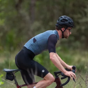 Rogelli DISTANCE II - męskie spodenki rowerowe z szelkami i wkładką czarne - obrazek 11